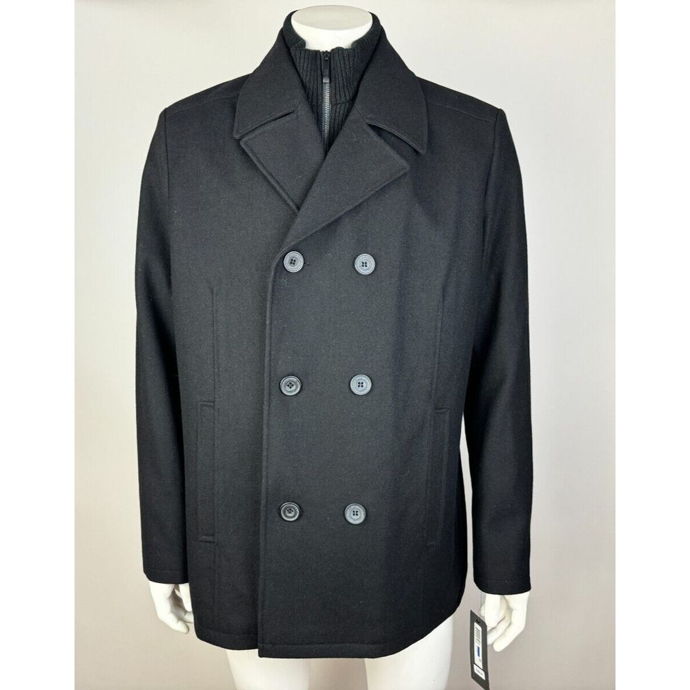 Kenneth Cole NY Wool Double Breasted Coat Mens XL NWT $265 Insulated Jacket